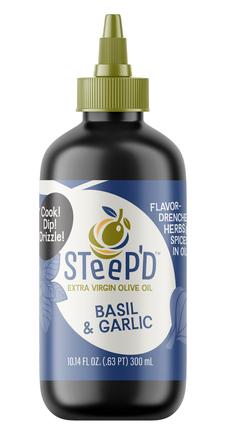 Steep'd Basil & Garlic Extra Virgin Olive Oil