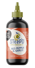 Steep'd Red Pepper & Garlic infused extra virgin olive oil, 300 mL bottle